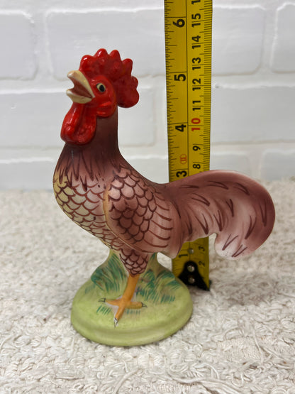 Vintage Ceramic Rooster Figurine - Mid Century, Made in Japan