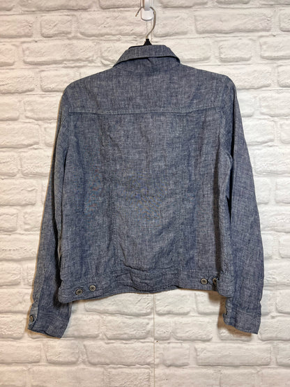 Size L Jones & Co Linen Shirt - Blue