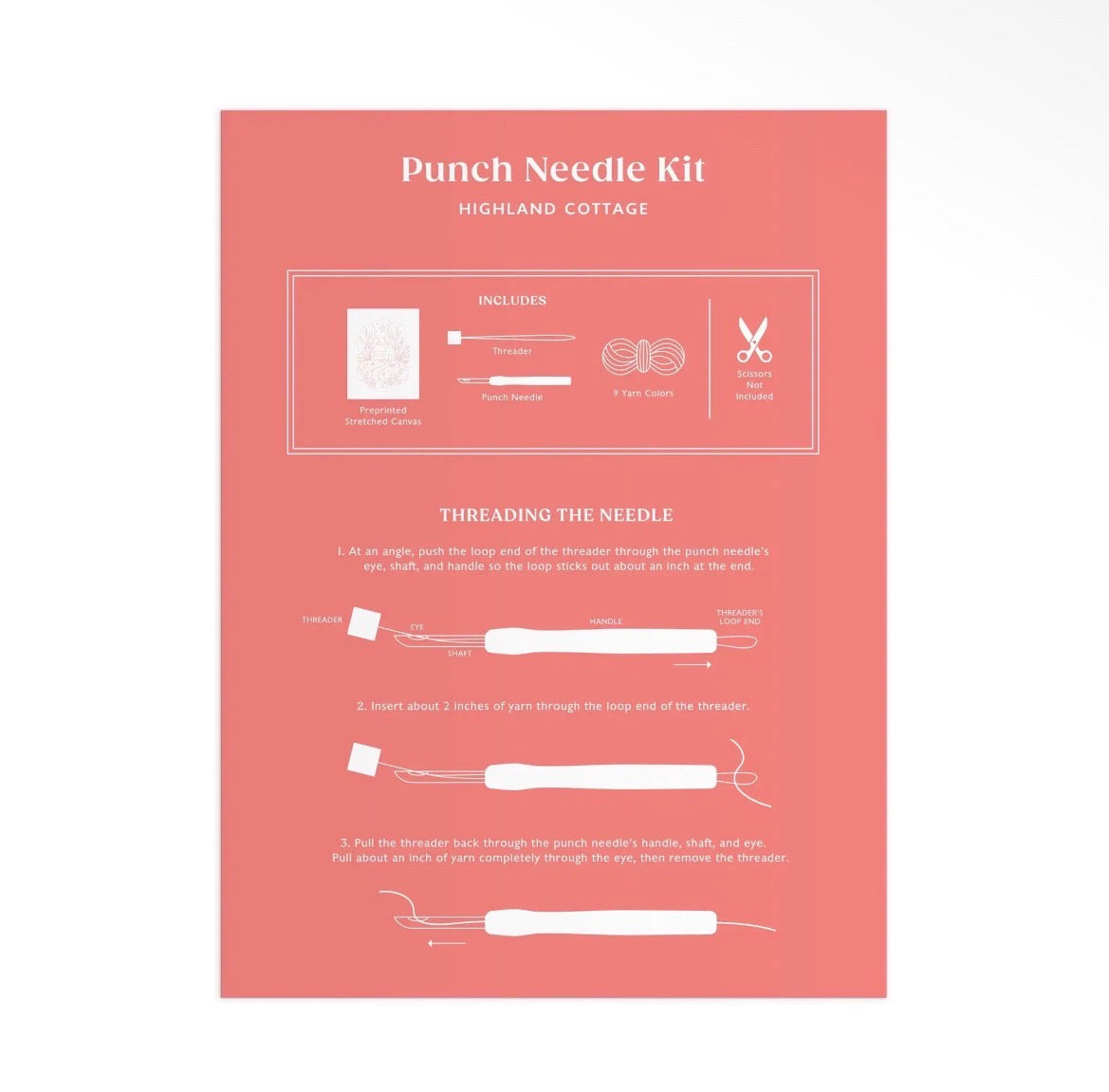 Highland Cottage Punch Needle Kit