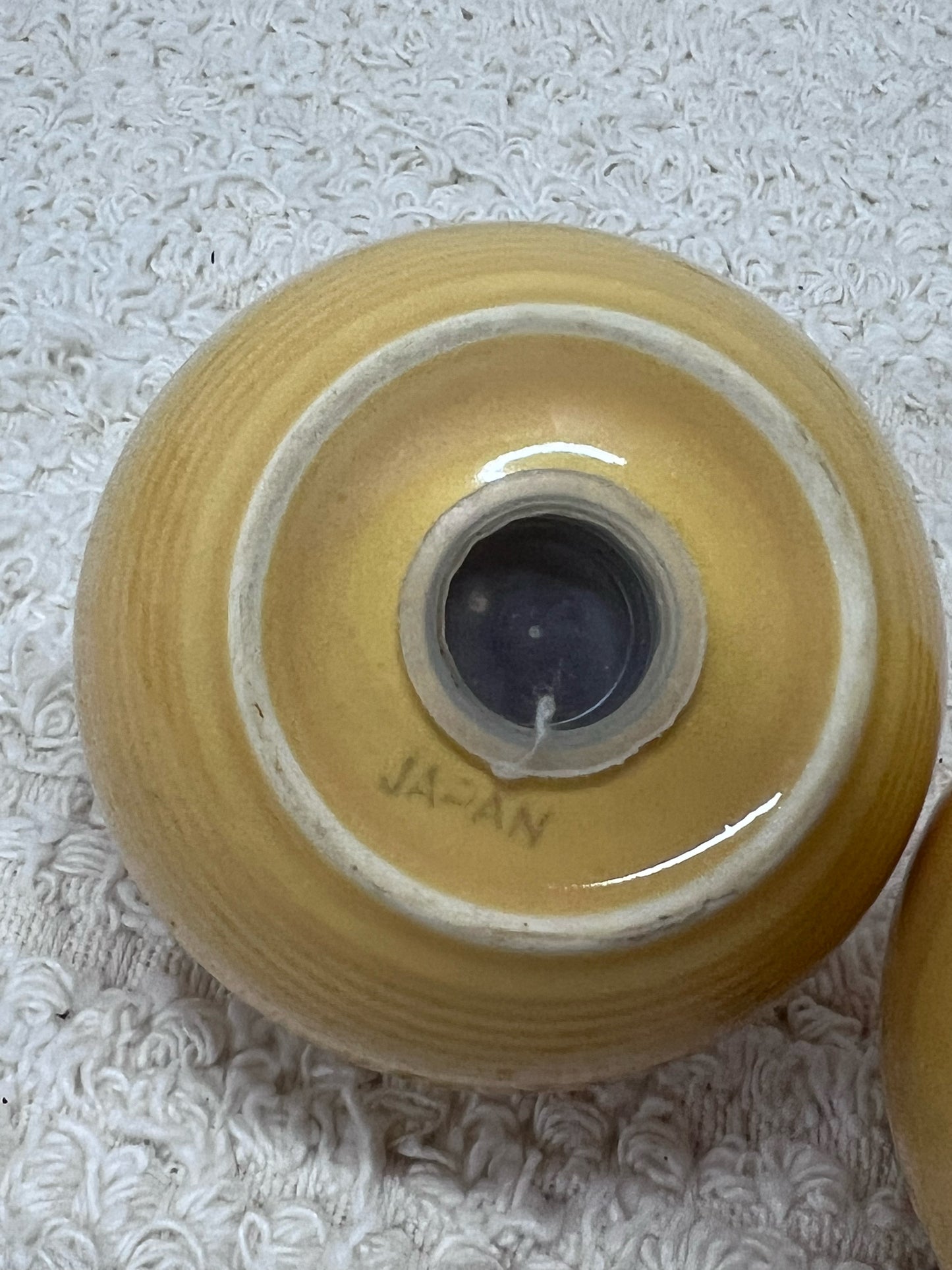 Yellow Ball Salt & Pepper Shaker Set (2) Stamped Japan