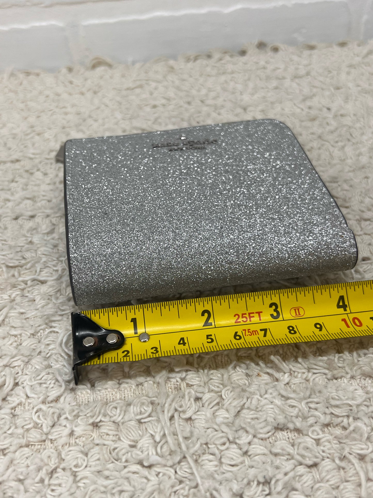 Kate Spade Silver Glitter Leather Coin Purse/Wallet