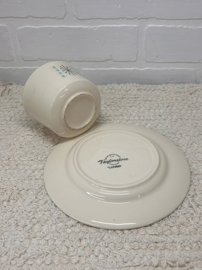 Taylorstone Cup & Saucer Set - Atomic Pattern MCM