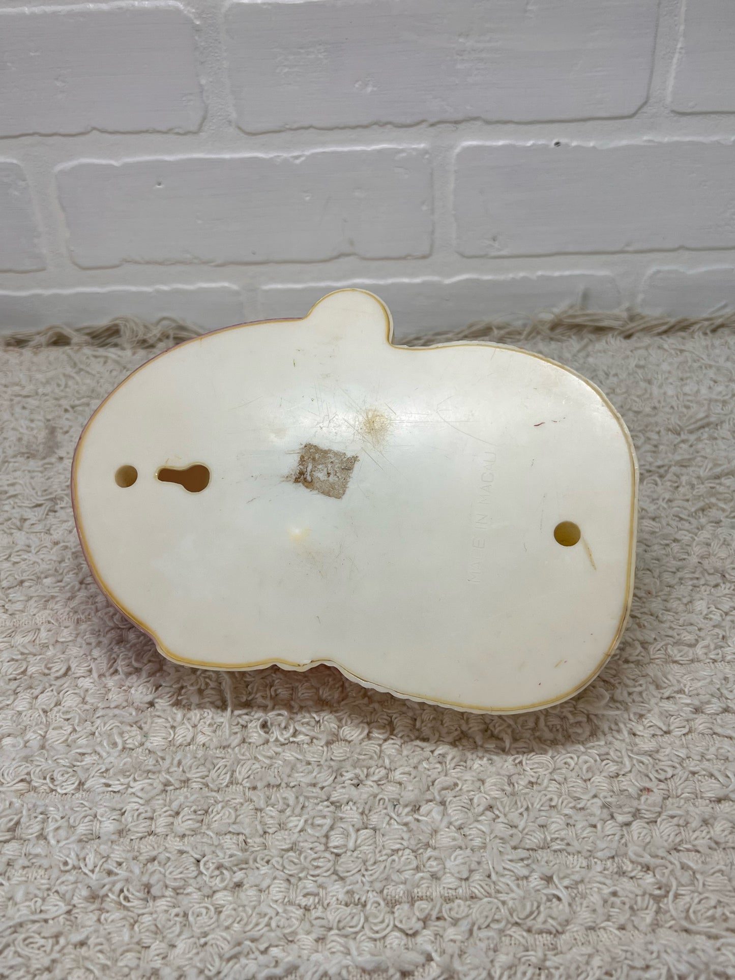 Vintage Plastic Santa Face Wall Mounted Music Box - 1970's