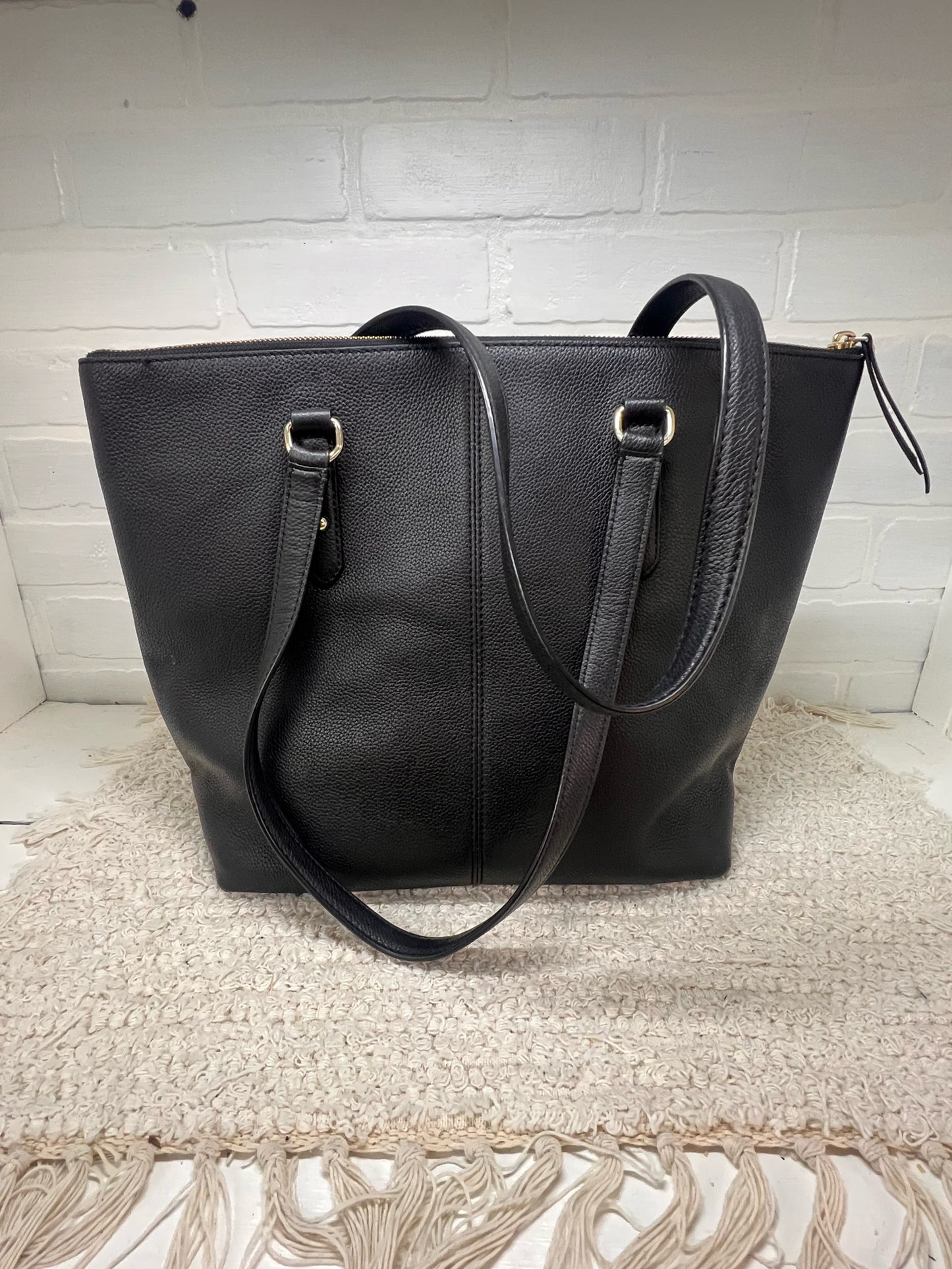 Kate Spade Penny Larchmont Avenue Black Pebbled Leather Shoulder Bag – Classic Designer Handbag