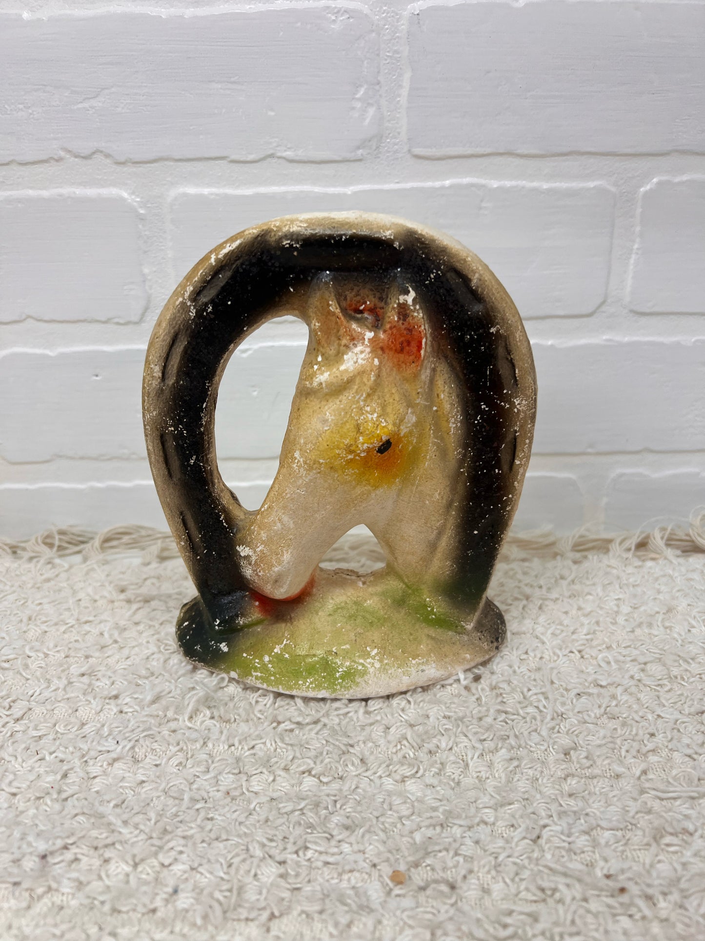 Vintage Chalkware Horseshow & Horsehead - Carnival Prize