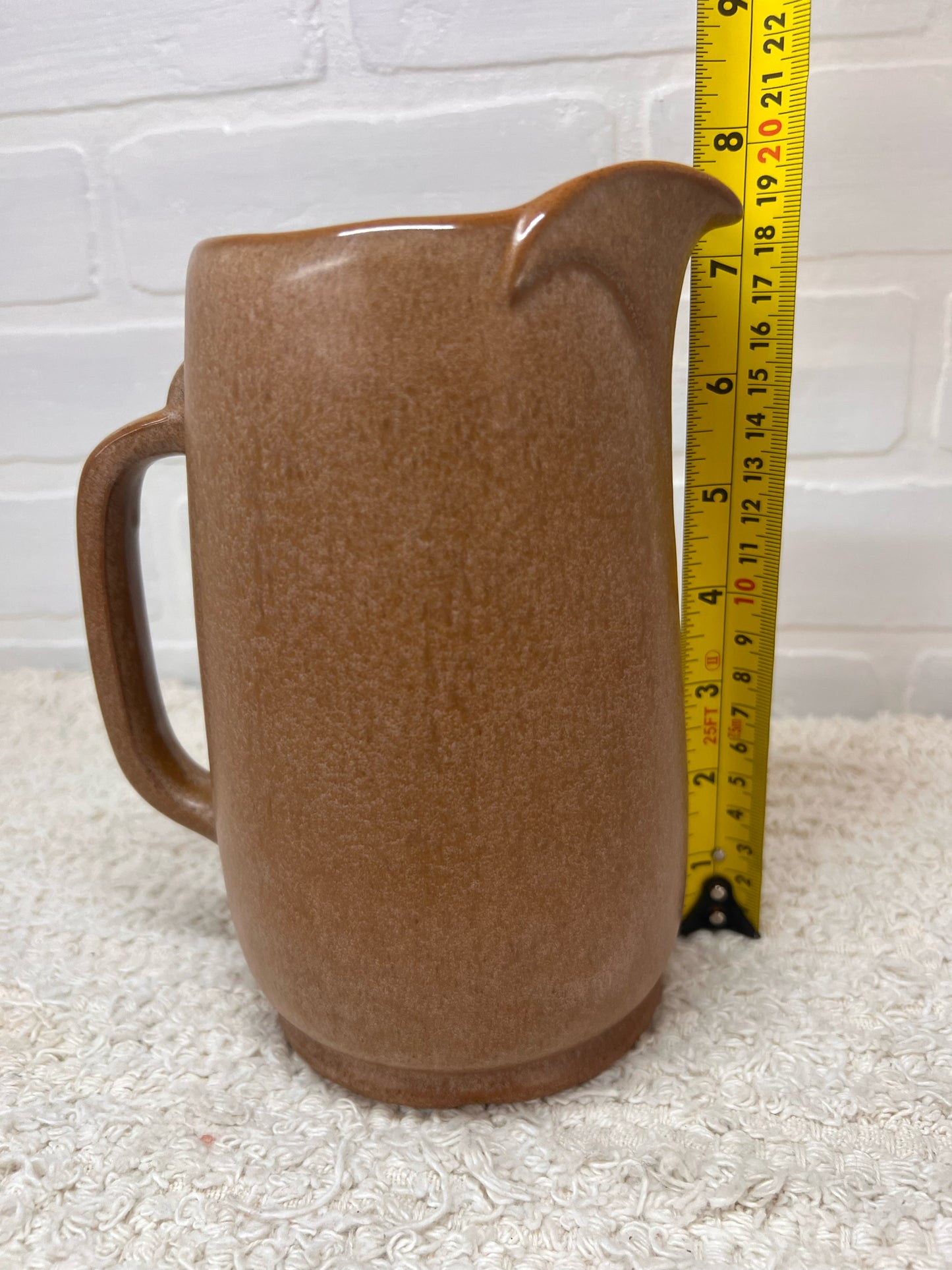 Frankoma Pottery  Dark Brown Glazed Water Pitcher