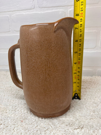 Frankoma Pottery  Dark Brown Glazed Water Pitcher