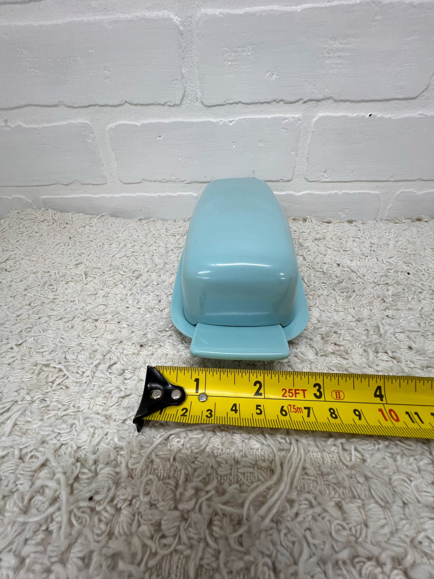 Light Blue vintage melmac butter dish