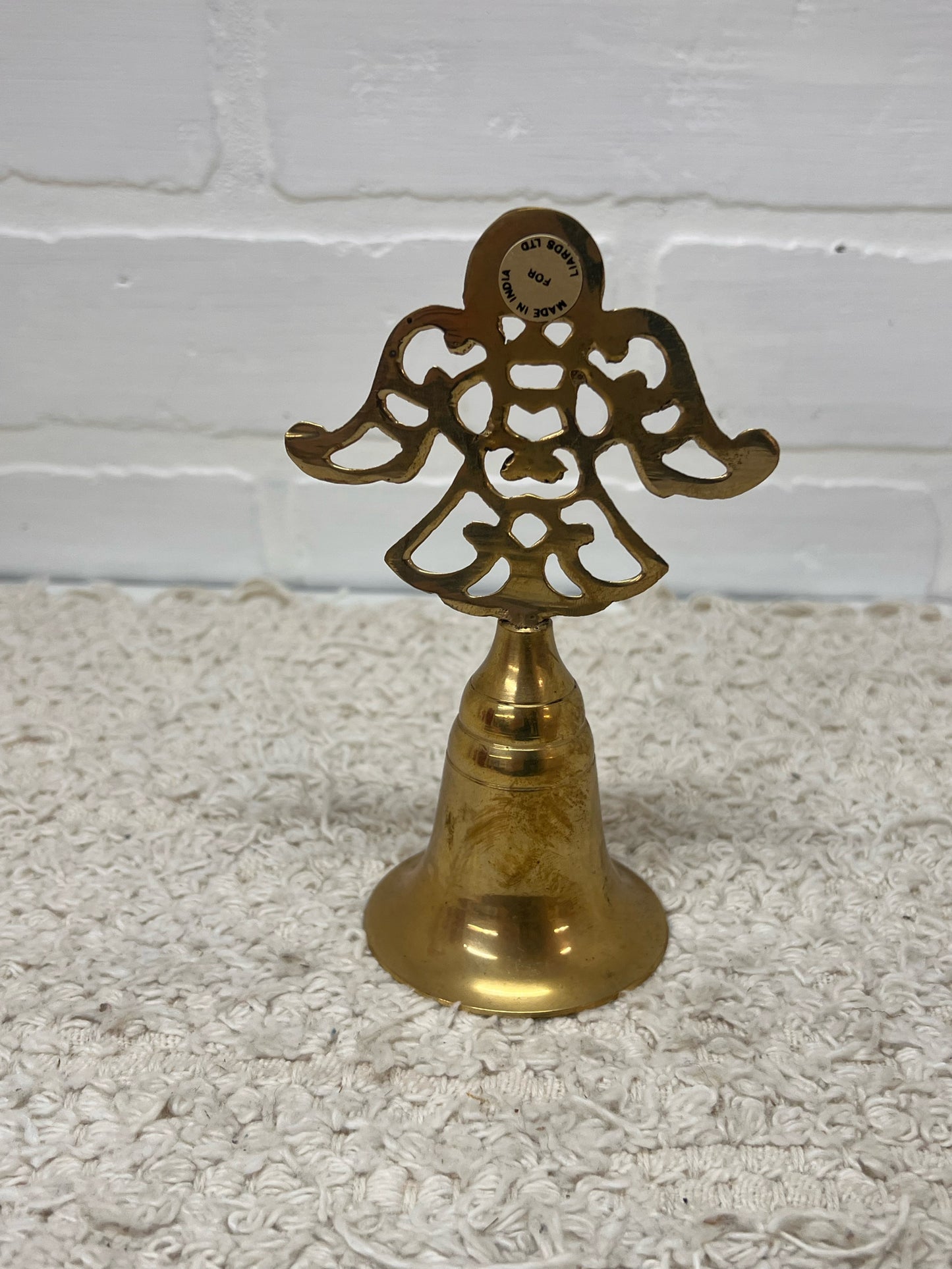 Vintage Brass Bell w/ Angel Handle