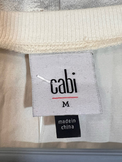 Size M CAbi Silky White T-Shirt Style Top