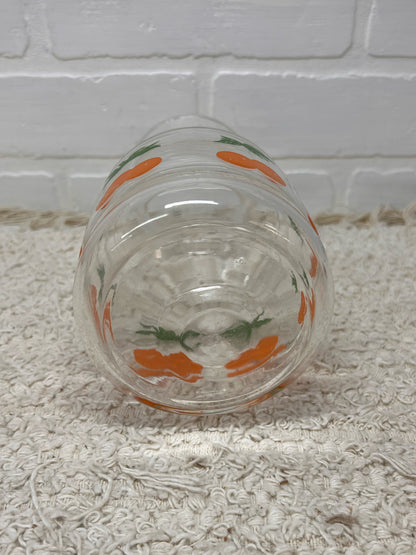 Vintage Small Orange Juice Glass Carafe 7" Tall