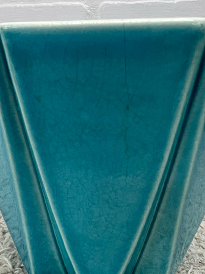 Red Wing Pottery MCM Prismatique Turquoise Vase/Planter