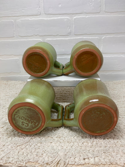 Frankoma Mug Set - Green Glaze C5 - New in Box