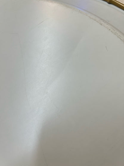 Vintage large  round metal serving tray