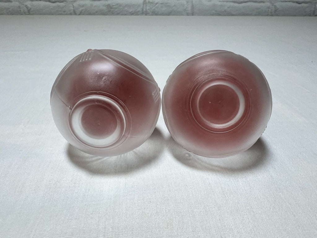 Midcentury Frosted Glass & Bakelite Salt/Pepper Set