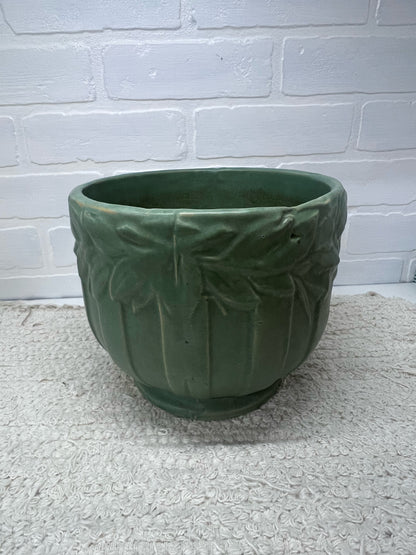 McCoy Green Glazed Jardiniere Circa 1930's 7" Tall