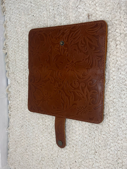 Portland Leather Embossed Cognac Brown Wallet