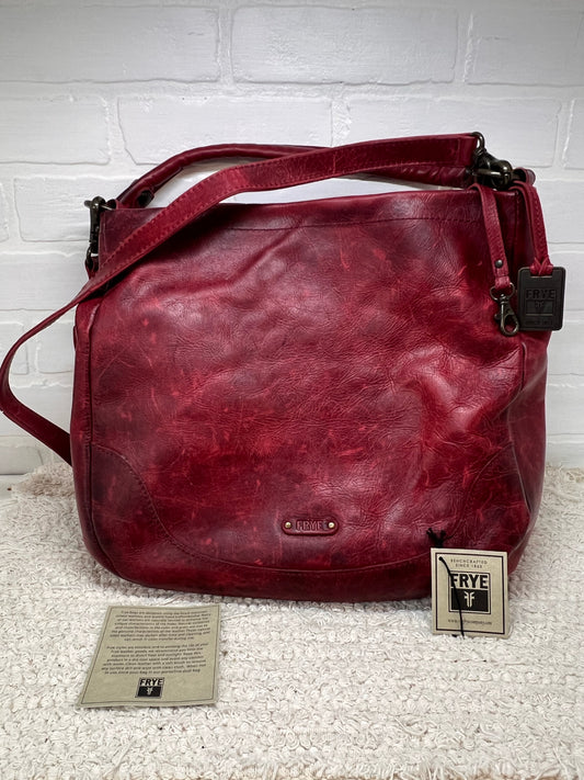Frye Melissa Hobo Bag in Red Leather