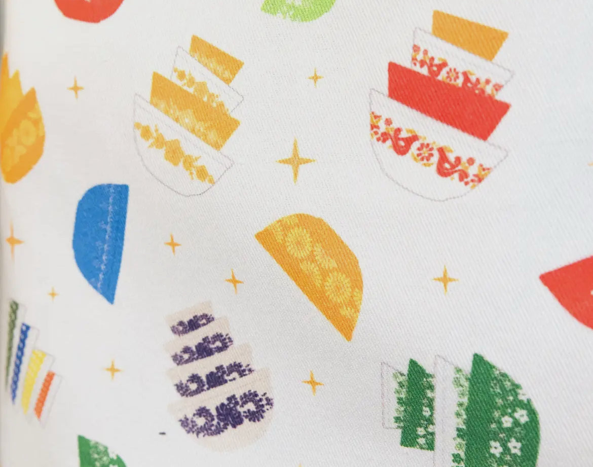 Pyrex-Inspired Cotton Apron — Retro Kitchen Charm