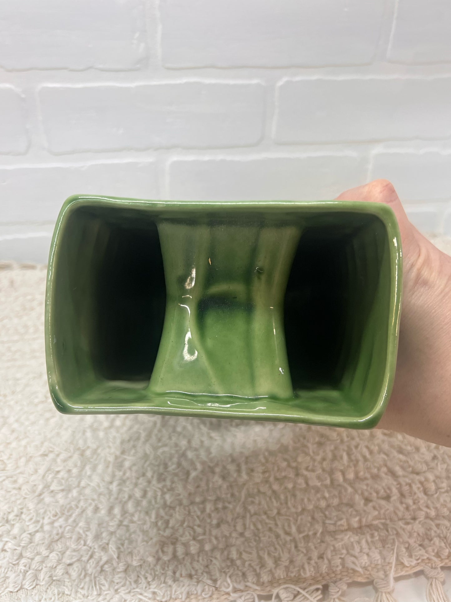 Shawnee Pottery Divided Deer Vase