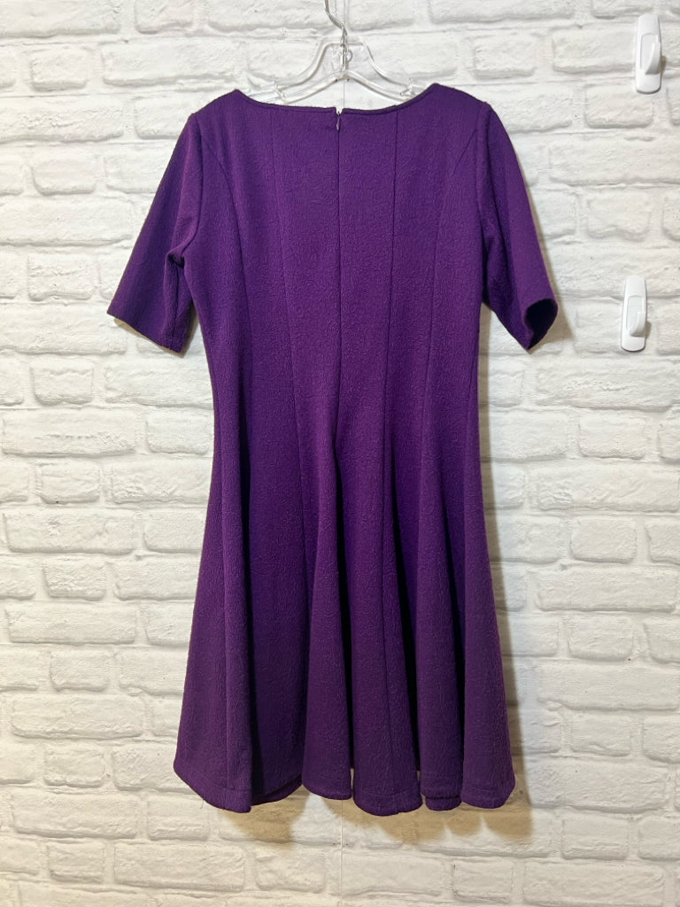 Size 10 Danny and Nicole purple fit & flare dress