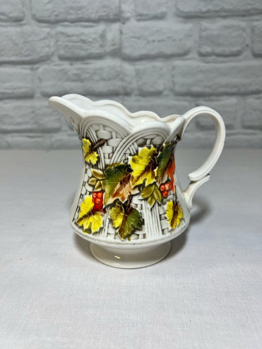 1960's Lefton Basket Weave/Fall Pitcher