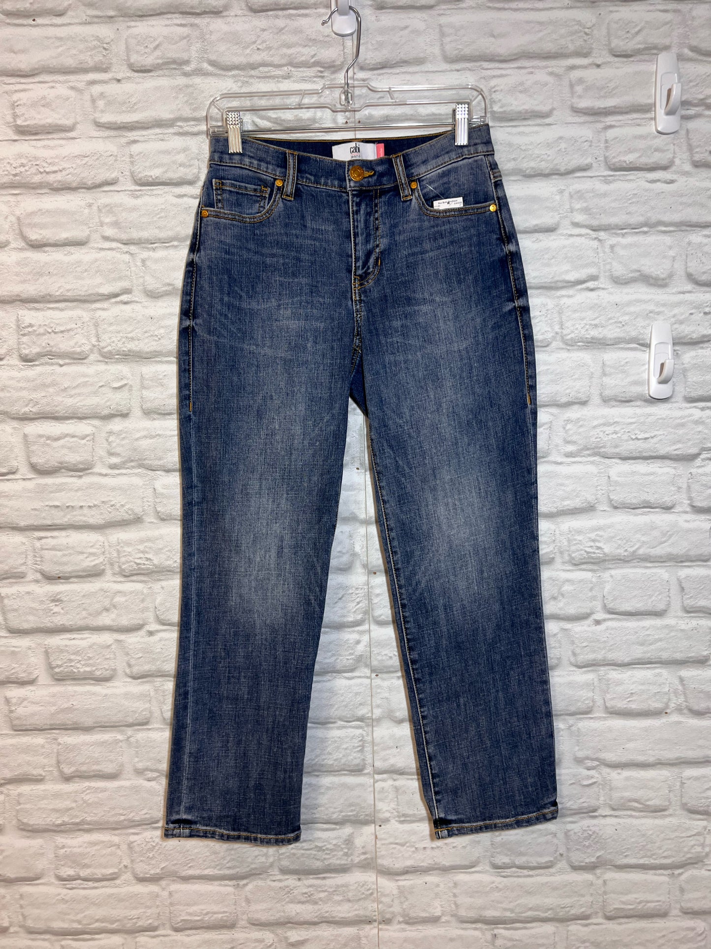 CAbi Size 2 Mid-Rise SoHo Cropped Length Jeans