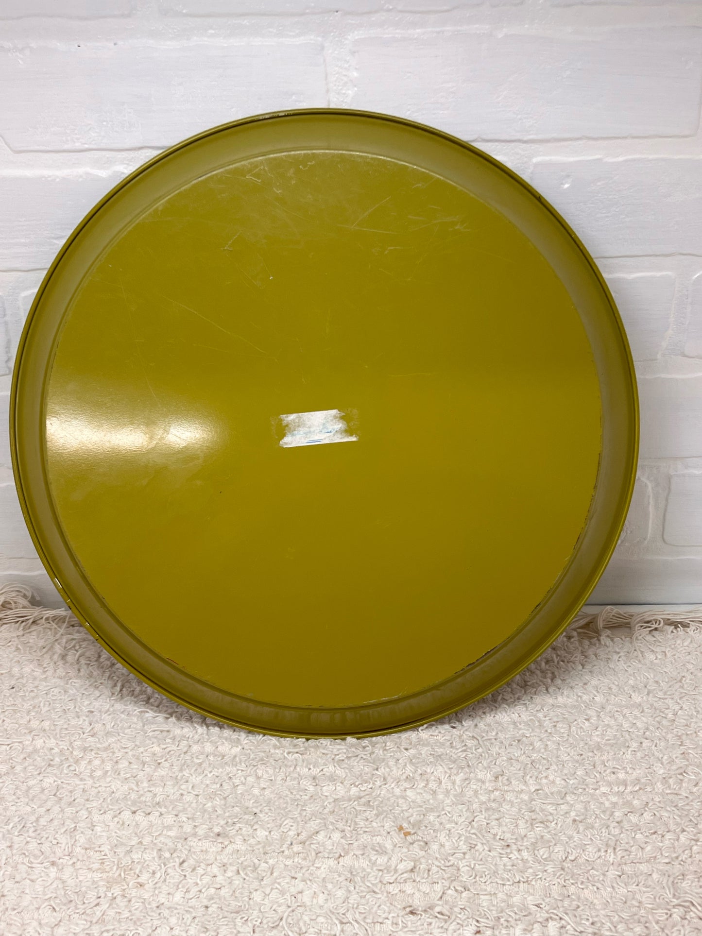 Vintage Metal 1970's Santa Tray