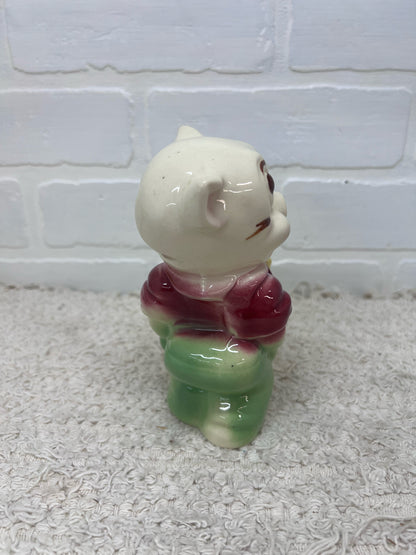 Circa 1950's Shawnee Planter Pig w/ Wheelbarrow