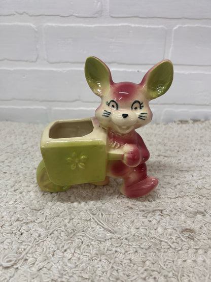 Shawnee Planter - Bunny with Flower Cart