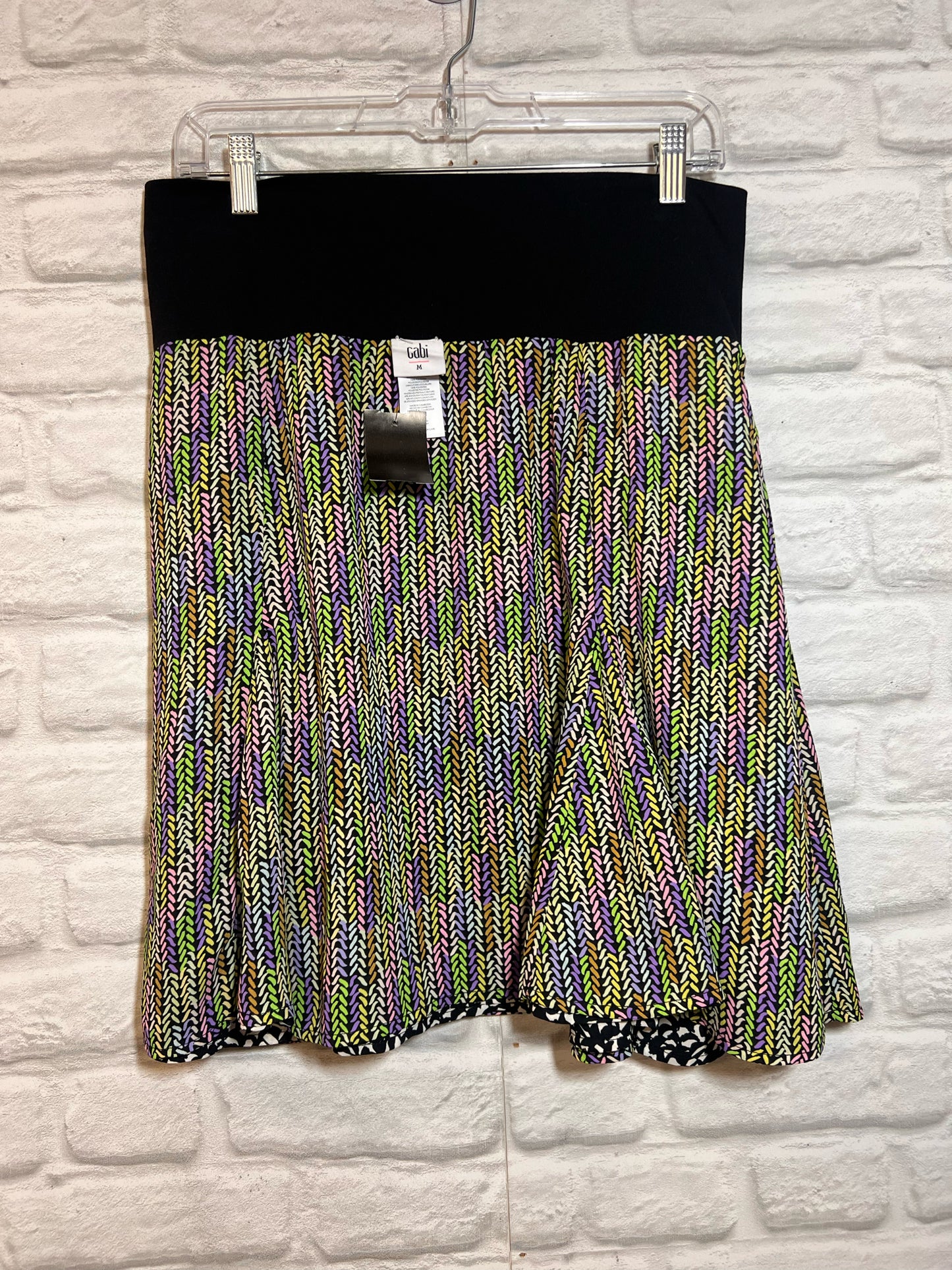 Size M CAbi Multicolor Reversible Skirt