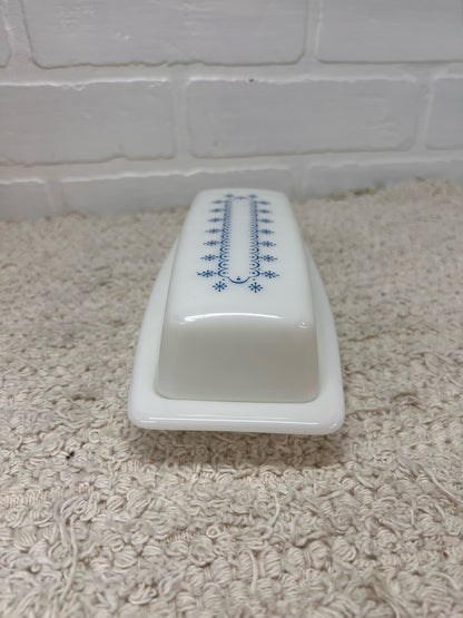 Pyrex Snowflake Garland Butter Dish
