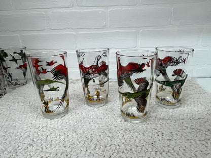 Hazel Atlas hunting/pheasant/dog glass set