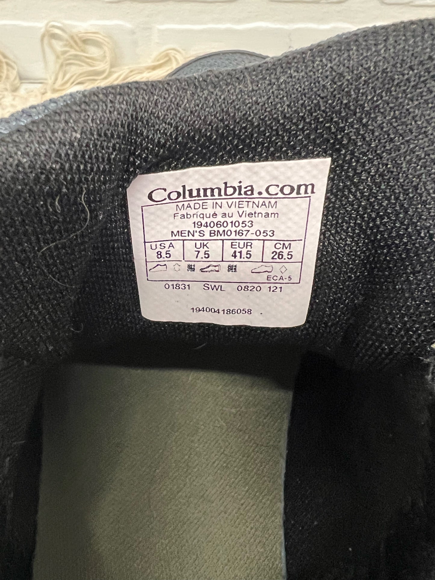 Shoe Size Men's 8.5 Columbia Redmond Walking Shoes