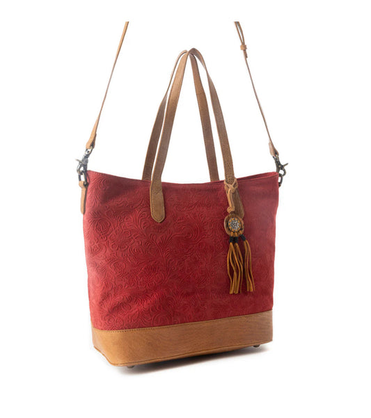 Amber Dune Leather Bag - Red or Mustard Yellow