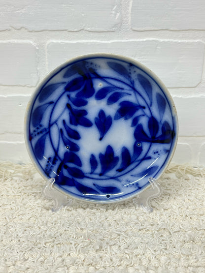 Flow Blue antique pottery plate