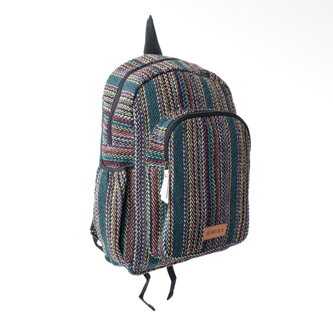 Myra Bag Wanderweave Backpack in Forest Green