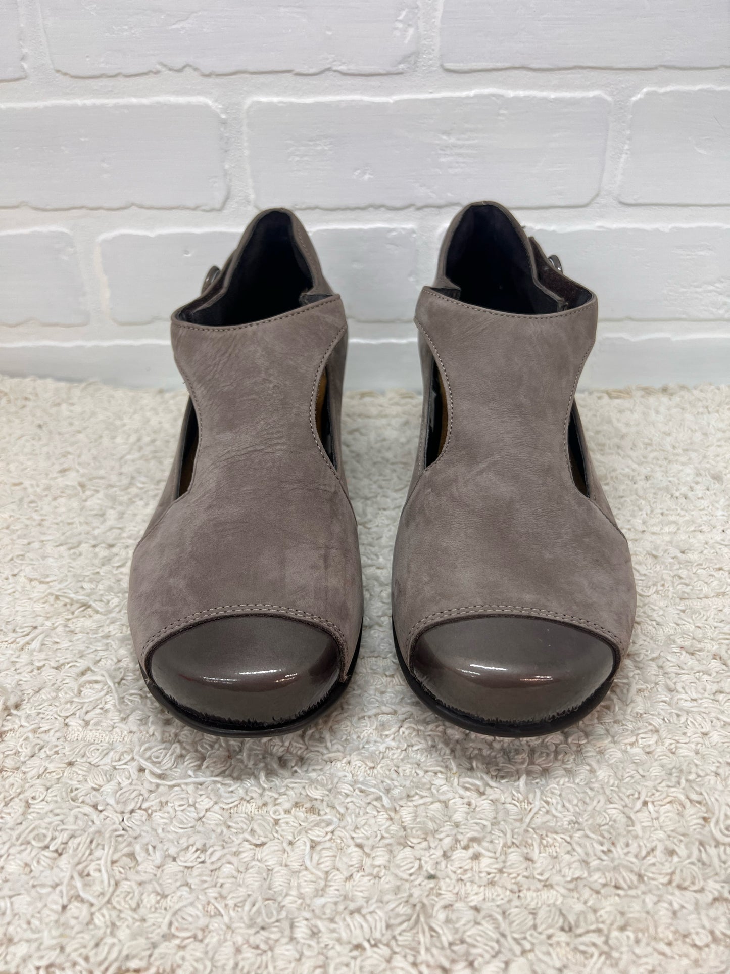 Shoe Size 39 NAOT Gray Suede Cutout Heels