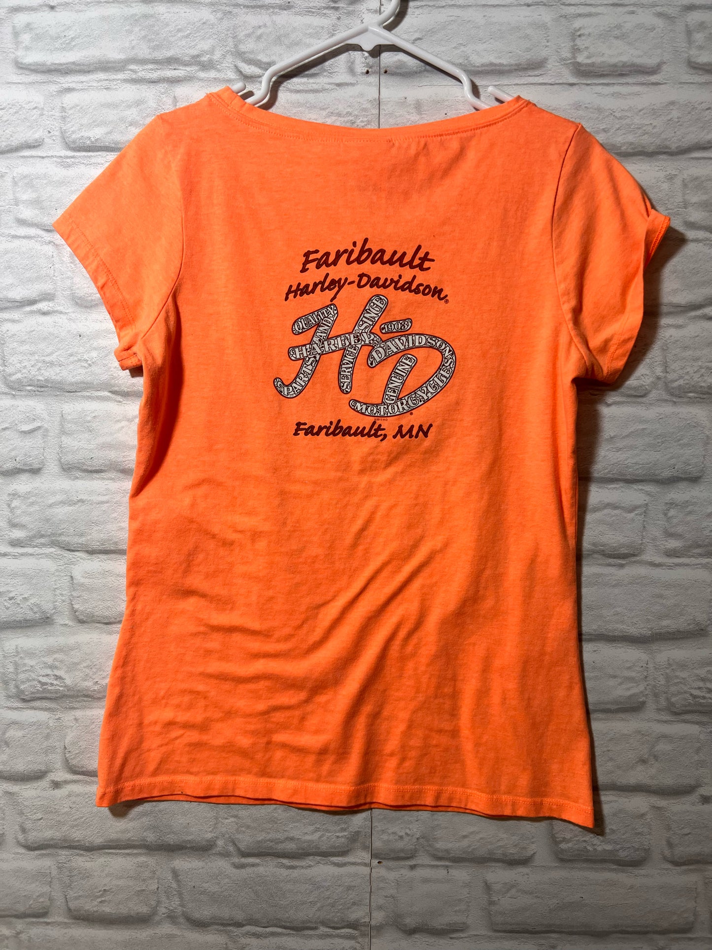 Size L Harley-Davidson Orange T-shirt