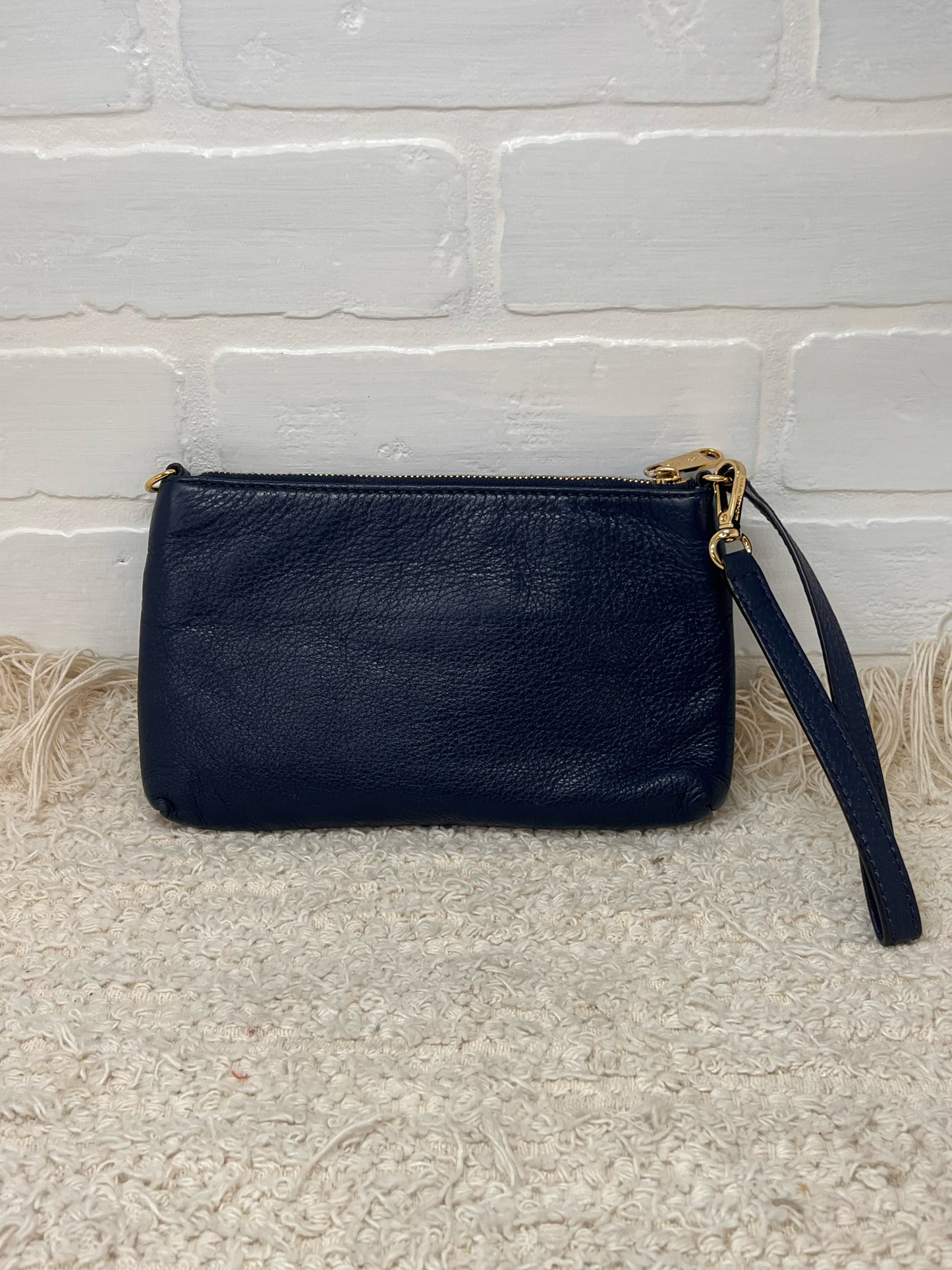 MICHAEL Michael Kors Wristlet Bag in Navy Leather