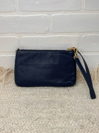 MICHAEL Michael Kors Wristlet Bag in Navy Leather