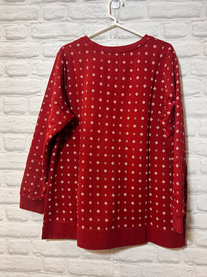 Blake Shelton Collection Size 1X Land's End Red  Sweatshirt