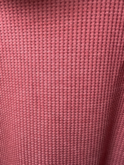 Size L Lou & Grey Pink Waffle Knit Cowl Neck Sweatshirt