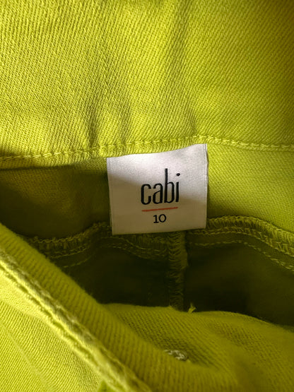 CAbi Size 10 Bright Green Jeans