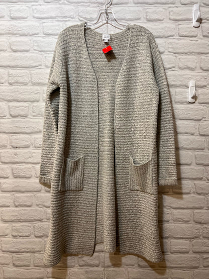 Size L Peyton Jensen Gray Long Cardigan