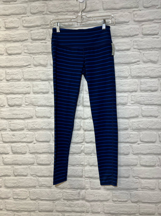 Athleta Size XS Used Leggings - Blue stripe