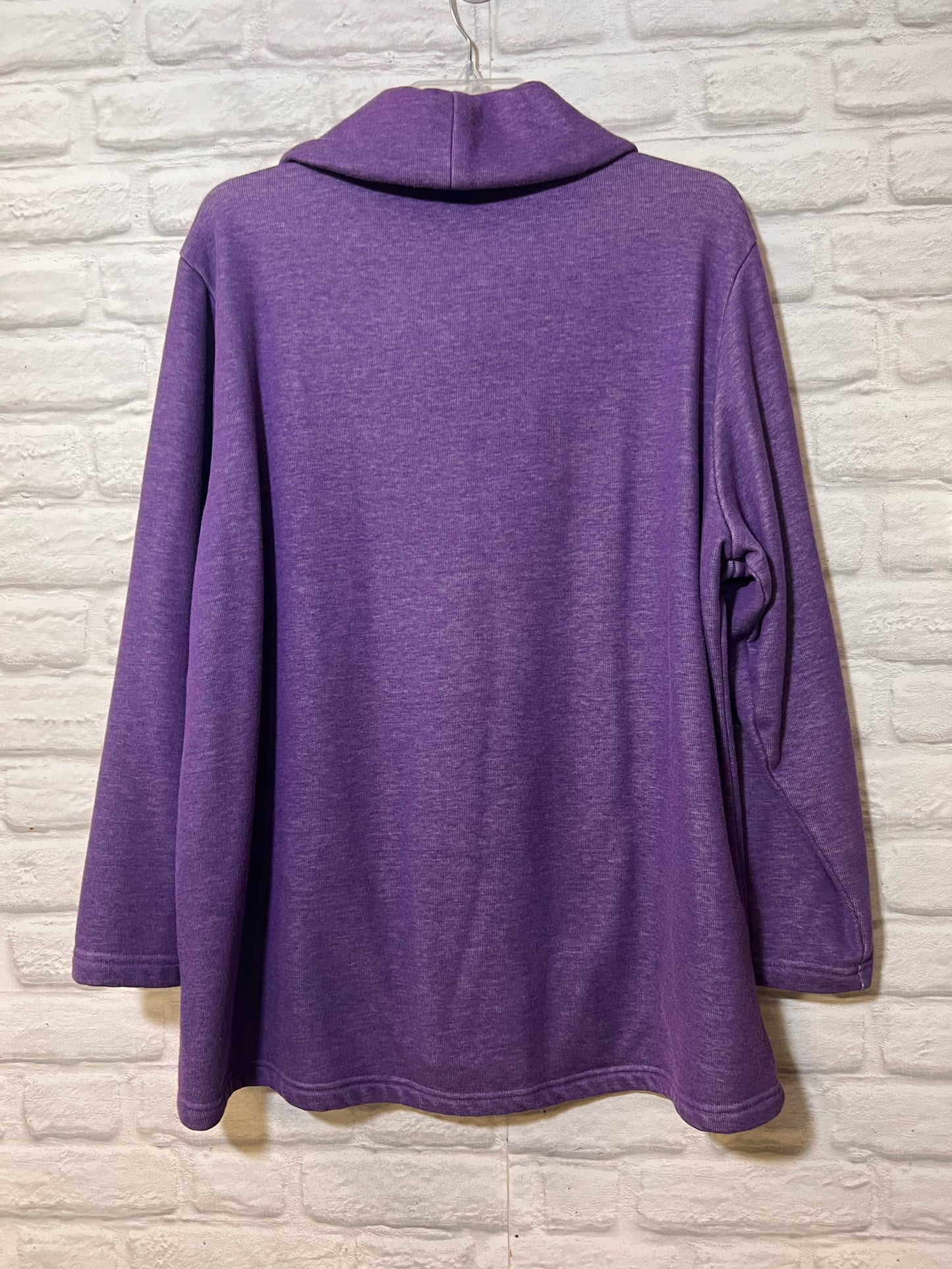 Size 1X Land's End Purple Tunic Style Top