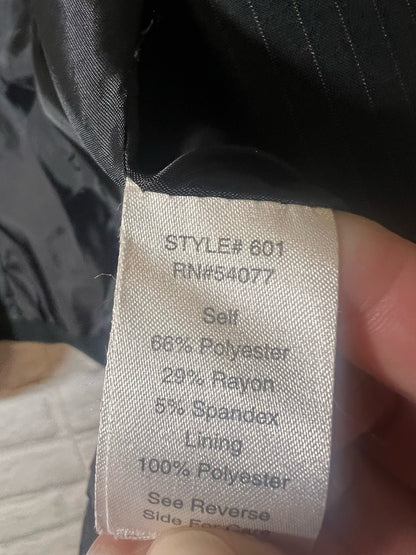 Size 12 CAbi One Button Pinstriped Blazer