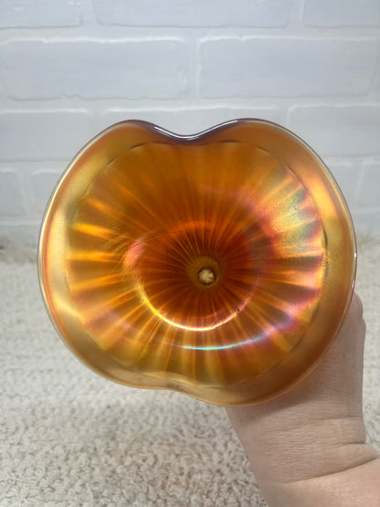 Fenton carnival glass vase