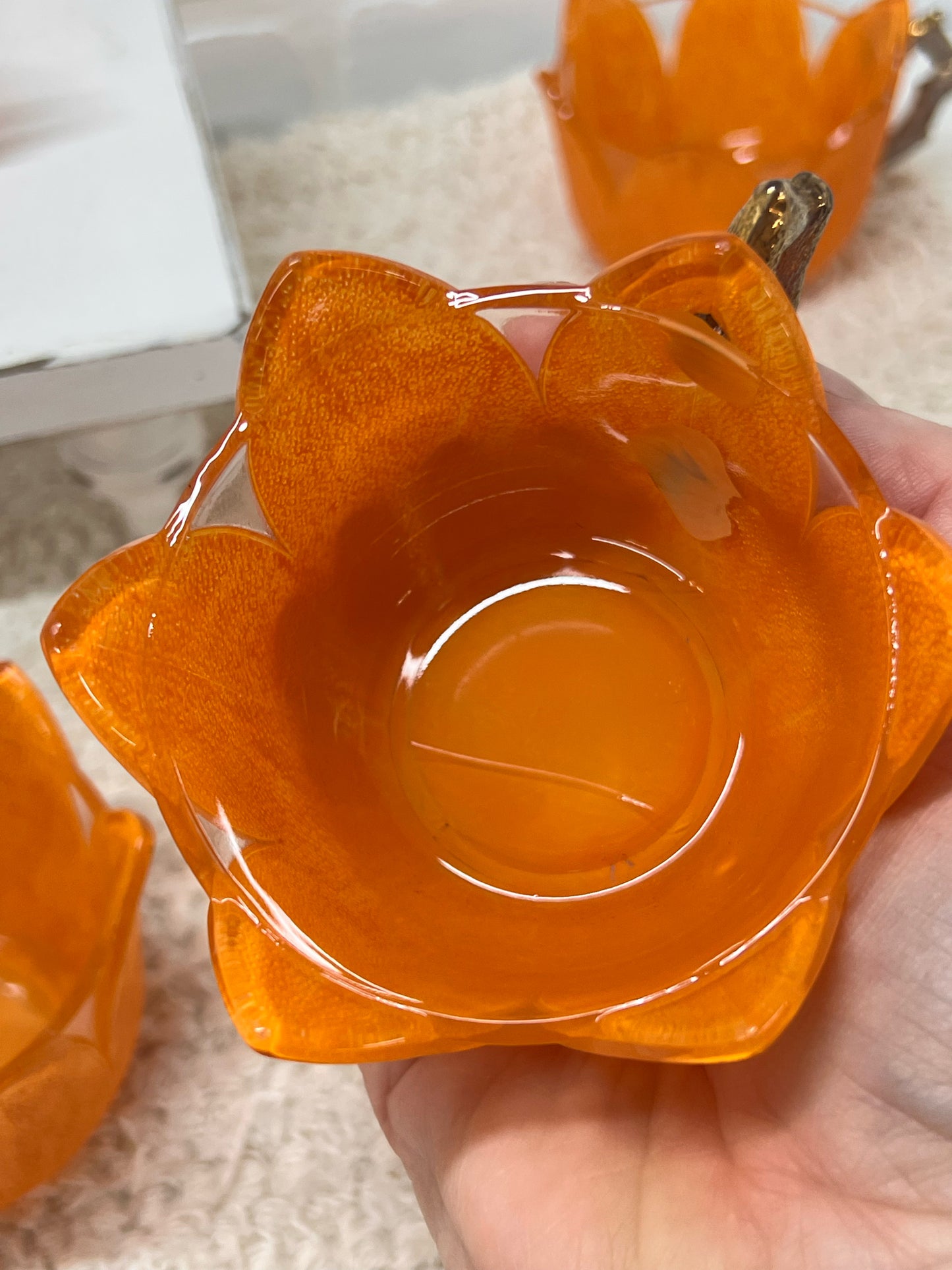 Antique 1906 Westmoreland Orange Peel Punch Cup Set (6)